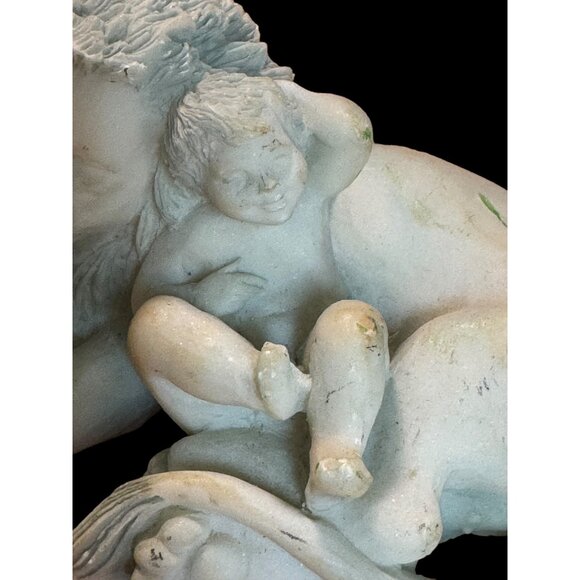 Lion & Baby Figurine  Zodiac Sign Leo  4" Long greek letter, Omega, Bible Alpha - Picture 9 of 11